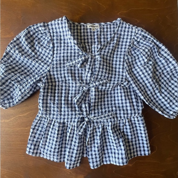 Tops - Cottagecore Gingham Blouse